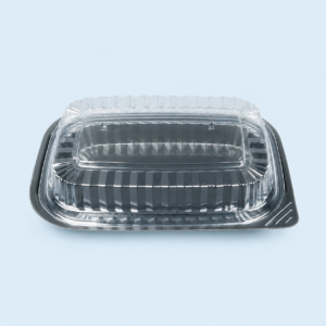 Hộp nhựa HT017 - Thân PS đen 15.1 / Nắp PET trong 11.2
