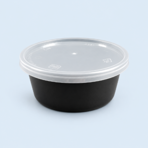Hộp nhựa tròn 350ml đen (Bộ L50)