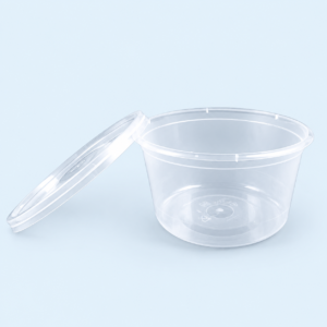 Hộp nhựa tròn 500ml (Bộ) – nội địa