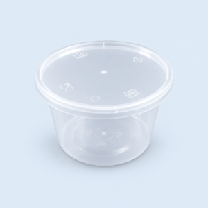 Hộp nhựa tròn 600ml (Bộ) – nội địa