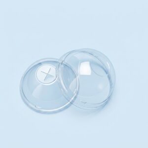 Nắp PET cầu D95 (đục lỗ chéo)